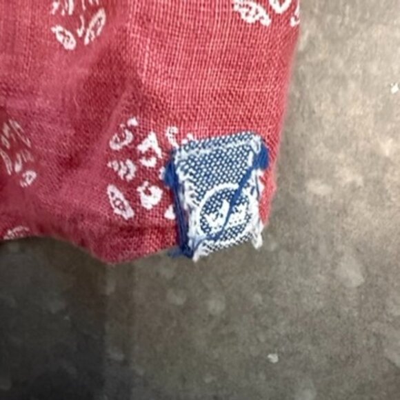 Peter Millar Red Short Sleeve Linen Shirt - Size M - Picture 3 of 9